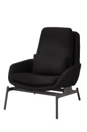 Annika Black Upholstered Lounge Chair