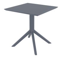 Sky Square Outdoor Table by Siesta 70 x 70 Grey - Made in Europe